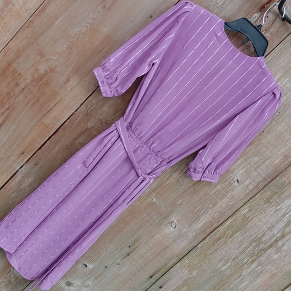 Vintage 60's Townhouse Purple Pleated Dress - Picture 5 of 6